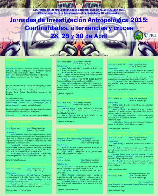 Programación Jornada Antropologicas 28,29 30 abril